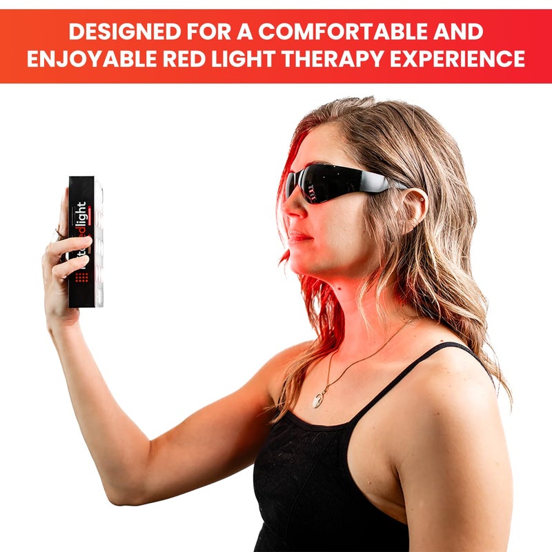 Mito Red Light - Red Light Glasses - Eye Protection for Red Light Therapy (600nm-900nm) - Red Light Therapy Goggles - IR5 Extra Dark - Image 3