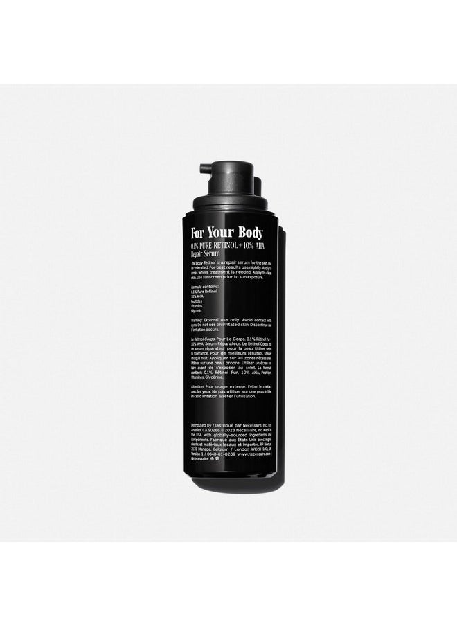 Necessaire - The Body Retinol. Retinol Repair Serum + Retinol Body Lotion In One. Crepey Skin Treatment. Wrinkle + Line Prevention. 0.1% Pure Retinol + 10% Aha. 5.1 Oz  - Image 2