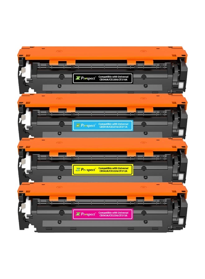 Prospect Toner Cartridge 131A 128A 125A  Full Set 131A CB540A CB541A CB542A CB543A / 128A CE320A CE321A CE322A CE323A / 125A CF210A CF211A CF212A CF213A Compatible with HP Color LaserJet CP1210 CP1215 CP1510 CP1515 CP1518 CP1525n  CP1525nw CM1415fnw CM1312 LaserJet Pro 200 color M251nw M276 (Black Cyan Yellow Magenta 4-Pack) - Image 5