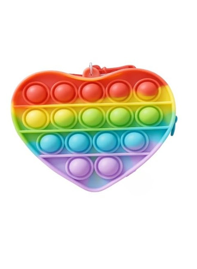 KALRA MAGIC حقيبة أقلام رصاص KALRA MAGIC® Rainbow Pop It | حافظة بسحاب لتخفيف التوتر | حقيبة كتف لتخزين ألعاب الأطفال والفتيات أثناء السفر - Image 1