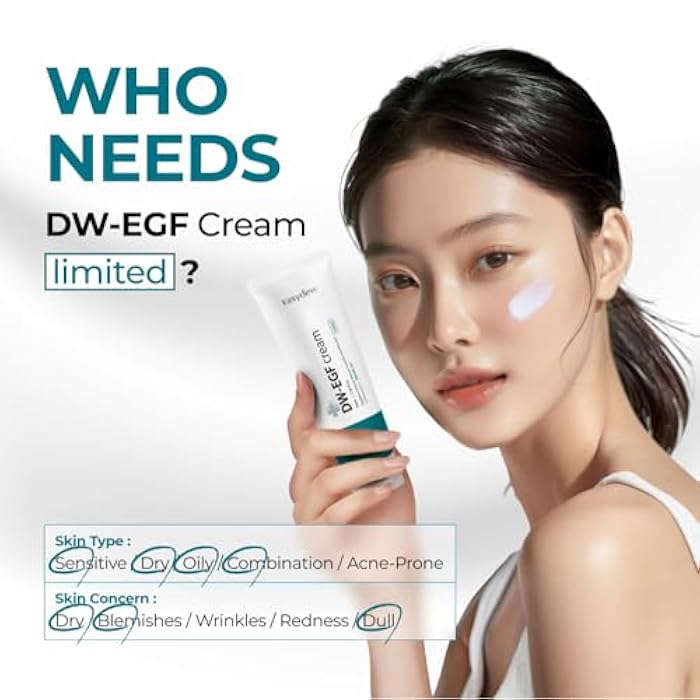 EASYDEW DW-EGF Cream Limited 2.36 oz - Anti-Aging Moisturizer with Human Epidermal Growth Factor & Hyaluronic Acid Collagen to Rejuvenate & Regenerate Cells, Softer Skin, Light weight Refreshing Cream - Image 3