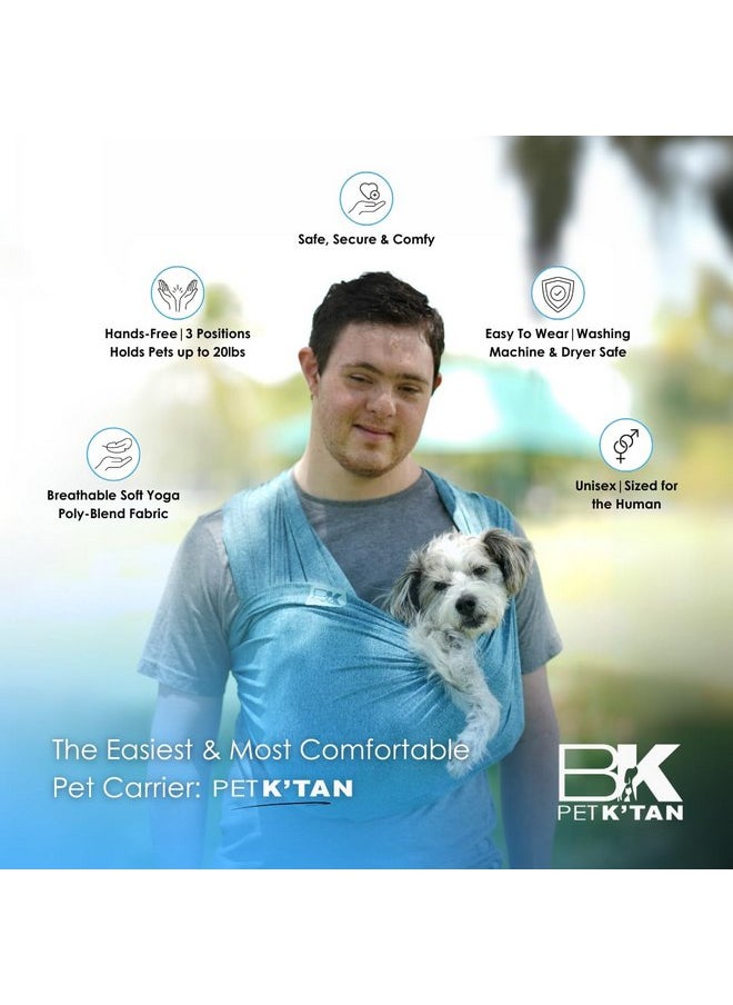 Baby K'tan - Pet K'tan Dog Sling Carrier: Hands Free for Small & Medium Dogs - #1 Pet Travel Accessory & Gift -Bond with New Puppy- Safe Durable Soft-Hands Free - Cats & Small Animals Anti-Anxiety-Sized for Human - Image 1