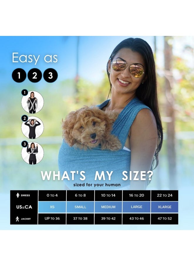 Baby K'tan - Pet K'tan Dog Sling Carrier: Hands Free for Small & Medium Dogs - #1 Pet Travel Accessory & Gift -Bond with New Puppy- Safe Durable Soft-Hands Free - Cats & Small Animals Anti-Anxiety-Sized for Human - Image 1