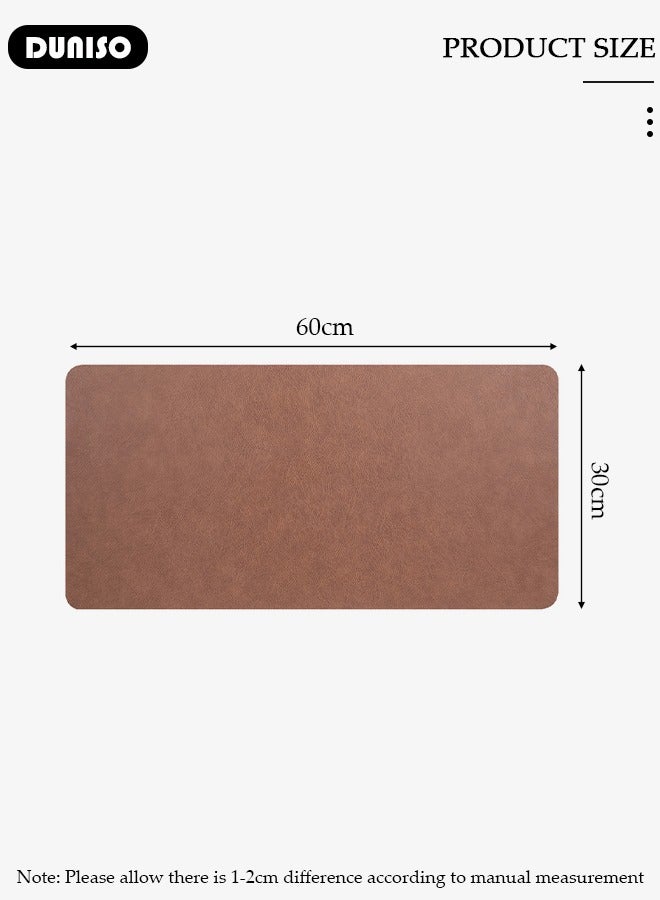 DUNISO Desk Pad Protector Mat, Dual Side PU Leather Desk Mat, Laptop Mat, Desk Protecor Mat, Large Mouse Pad Waterproof Desk Organizers Office Home Table Decor Gaming Writing Mat Smooth  - Image 4