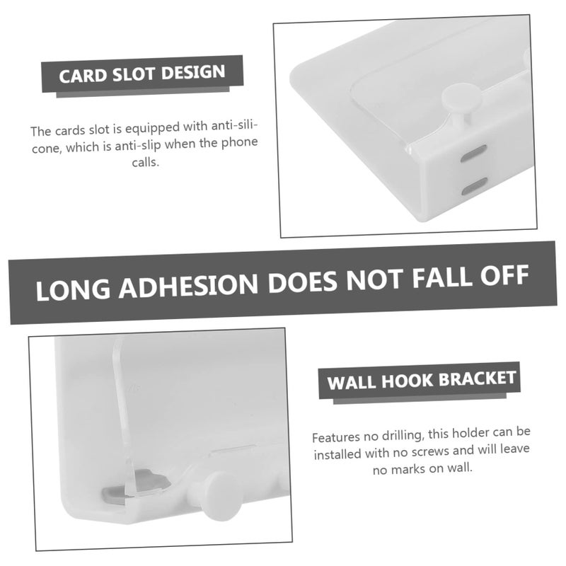 1pc Wall Mounted Phone And Tablet Holder With Hole Charging Bracket Smooth Material Modern Design - Image 5
