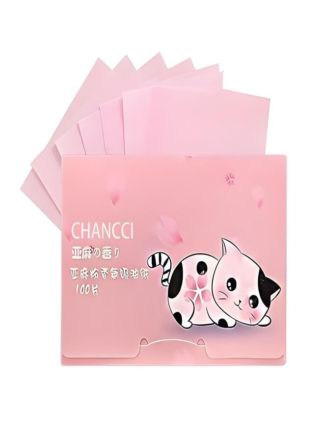 BELARO Green Tea Infused Premium Oil Blotting Sheets-100 Pcs Thick Facial Blotting Papers for Oily Skin, Acne Control, and Makeup-Friendly Shine Control- penser Pack for Women and Men (Rose) - Image 1