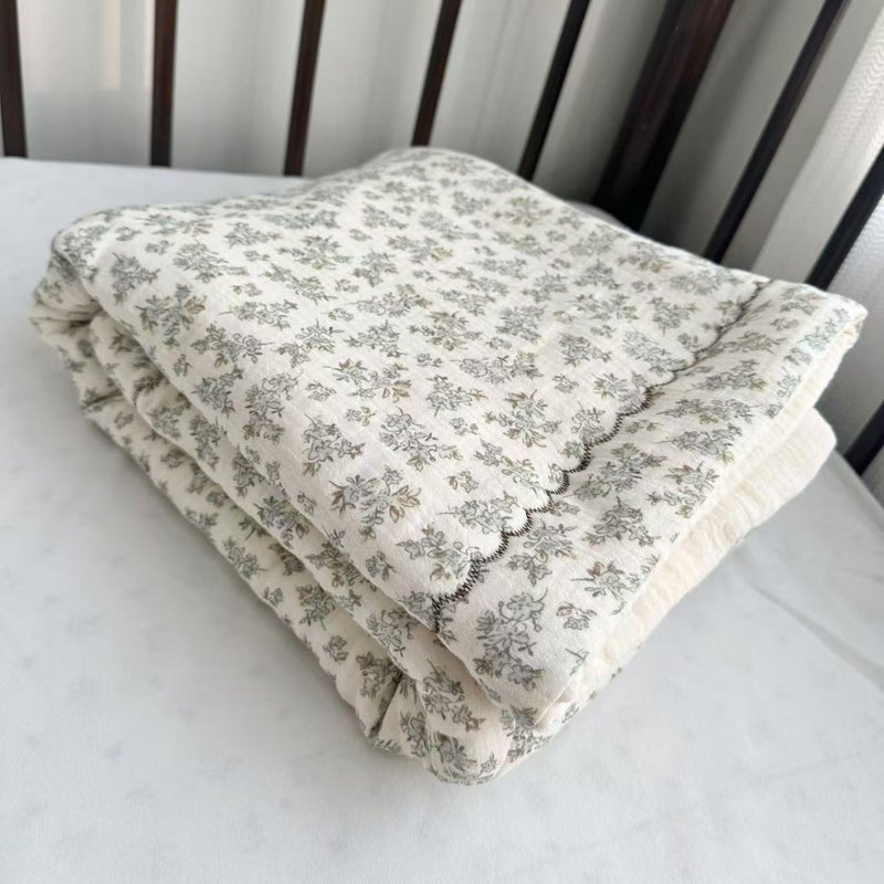 Pure Cotton Gauze Baby Summer Quilt Born Quilt Air-Conditioning Room Moon Quilt 0 To 3 Years Old Cotton Quilt Washable - Image 1