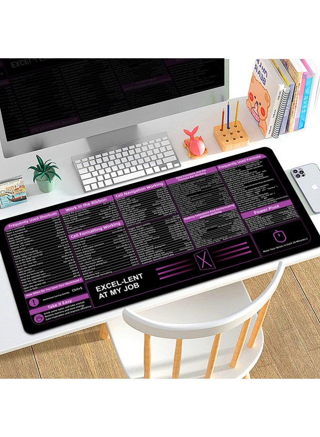 Super-large Shortcut Mouse Pad Office Special Extra-large Thickened Mouse Pad Computer Desk Pad Office Desk Pad Dirty Resistant 