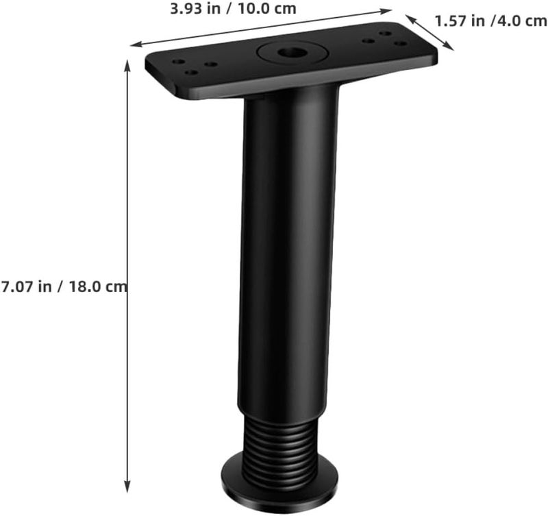 2pcs Adjustable Bed Legs Furniture Support Legs Heavy Duty Plastic Bed Frame Feet Riser Adjustable Height 18-34cm and Cabinet Feet - Image 2