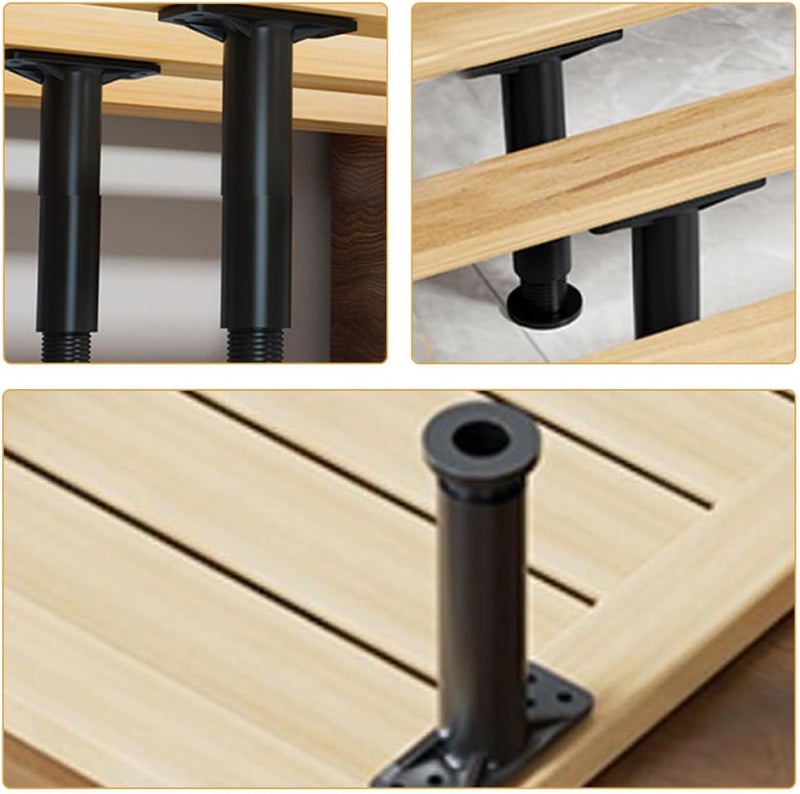 2pcs Adjustable Bed Legs Furniture Support Legs Heavy Duty Plastic Bed Frame Feet Riser Adjustable Height 18-34cm and Cabinet Feet - Image 4