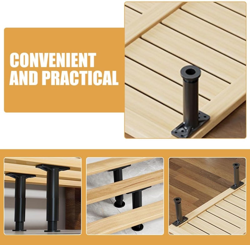 2pcs Adjustable Bed Legs Furniture Support Legs Heavy Duty Plastic Bed Frame Feet Riser Adjustable Height 18-34cm and Cabinet Feet - Image 5