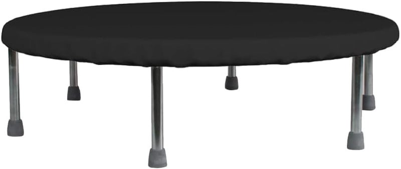 COOSOO Trampoline Cover Mini Trampoline Cover Waterproof protective cover for Trampoline Indoor Outdoor Garden Rebounder (Not Spring Cover) (Black, 48"Dia x 4.3"H) - Image 1