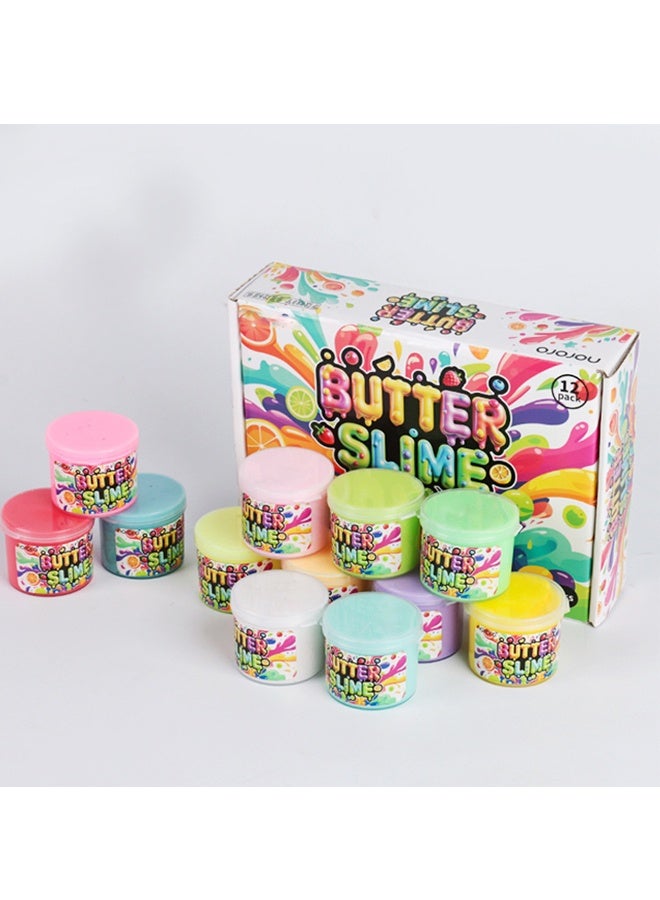 12 قطعة زبدة عطرة الخلع مجموعة - DIY لعب البتي للأطفال في أعمار 6 + - ناعمة، غير لاصقة تخفيف الإجهاد الخلع مع 12 ألوان حيوية وعطر الزبدة - يتضمن براقة، حبات الرغوة وأدوات الخلط - الحفلات المفضلة، هدايا عيد الميلاد للبنات والفتيان - Image 5