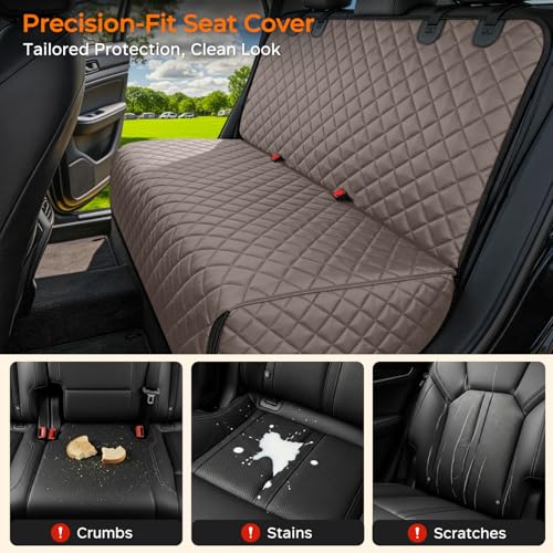 URPOWER Dog Car Seat Cover for Back Seat Waterproof Car Seat Protector for Child Carseat Pets Nonslip Car Seat Covers for MidSize Cars MidSize SUVs - Image 3