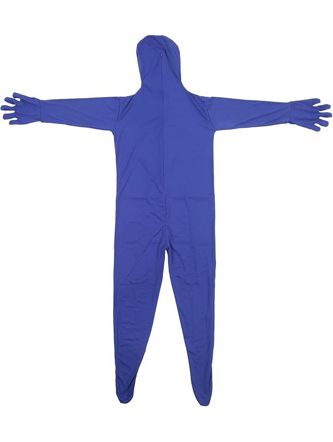Chroma Key Suit Dark Blue Full Body Green Screen Costume For Photography Video Live Streaming 160cm - Image 1