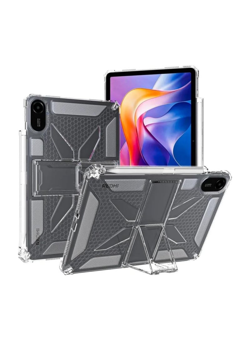 VKL Case Compatible with Xiaomi Redmi Pad 2 11 inch 2025, Shockproof Flexible Cover with Airbag Protection & Pen Slot & Stand, TPU Anti-Scratch Transparent Clear Case - Image 1