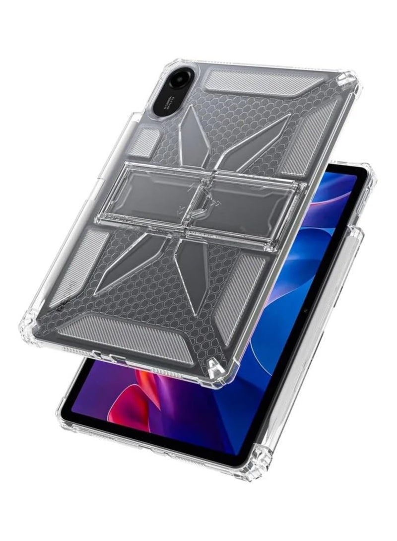 VKL Case Compatible with Xiaomi Redmi Pad 2 11 inch 2025, Shockproof Flexible Cover with Airbag Protection & Pen Slot & Stand, TPU Anti-Scratch Transparent Clear Case - Image 2