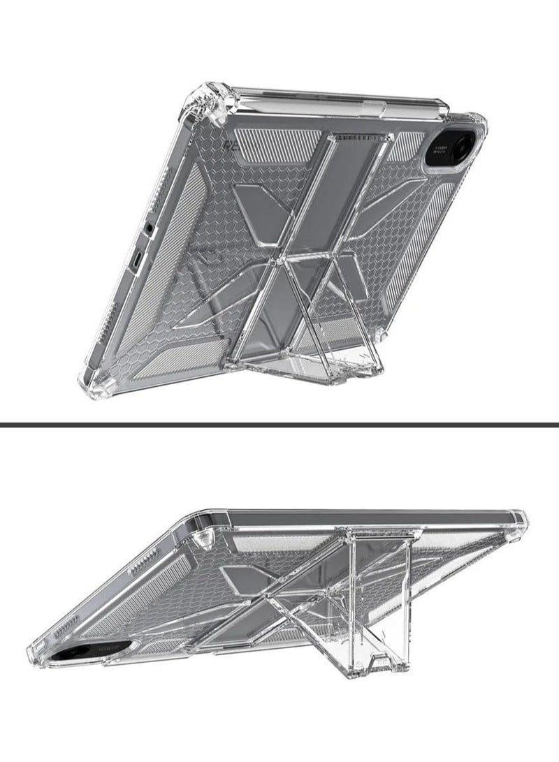 VKL Case Compatible with Xiaomi Redmi Pad 2 11 inch 2025, Shockproof Flexible Cover with Airbag Protection & Pen Slot & Stand, TPU Anti-Scratch Transparent Clear Case - Image 3