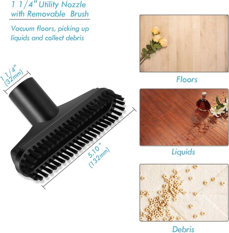 Charlux Vacuum Attachments Replacement 35mm or 32mm Vacuum Cleaner Accessories Shop Vac Brush Nozzle Crevice Tool for Standard Hose, Universal Fit (6 PCS) - Image 5