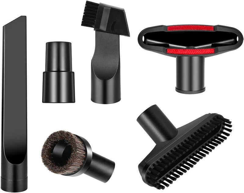 Charlux Vacuum Attachments Replacement 35mm or 32mm Vacuum Cleaner Accessories Shop Vac Brush Nozzle Crevice Tool for Standard Hose, Universal Fit (6 PCS) - Image 1