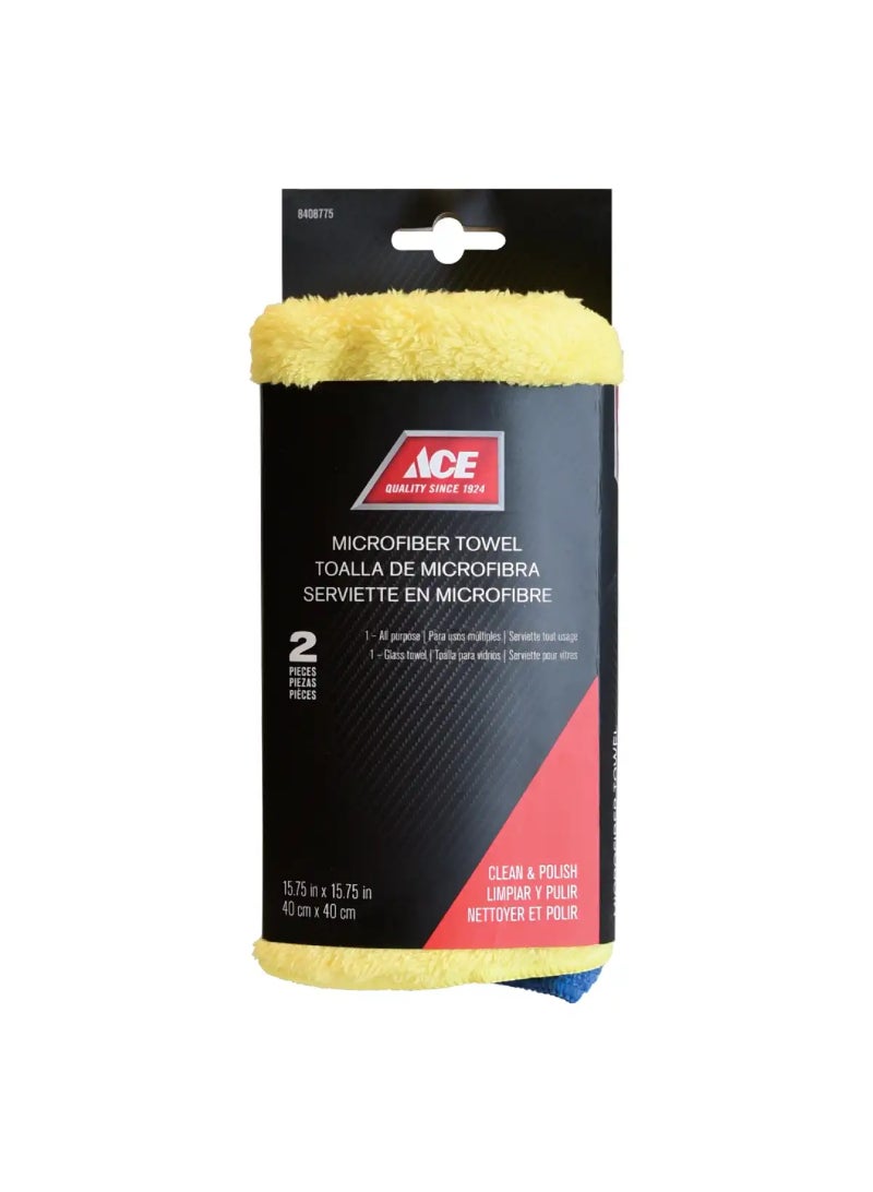 ACE Microfiber Cleaning Towel Pack (2 Pc., 40 x 40 cm)