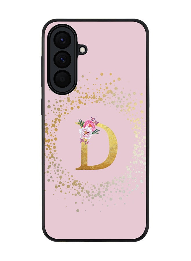 Stylizedd For Samsung Galaxy A57 Case,Slim fit Camera Protection, Shockproof Thin Phone cover  - Custom Monogram Floral - D  (Pink ) - Image 1