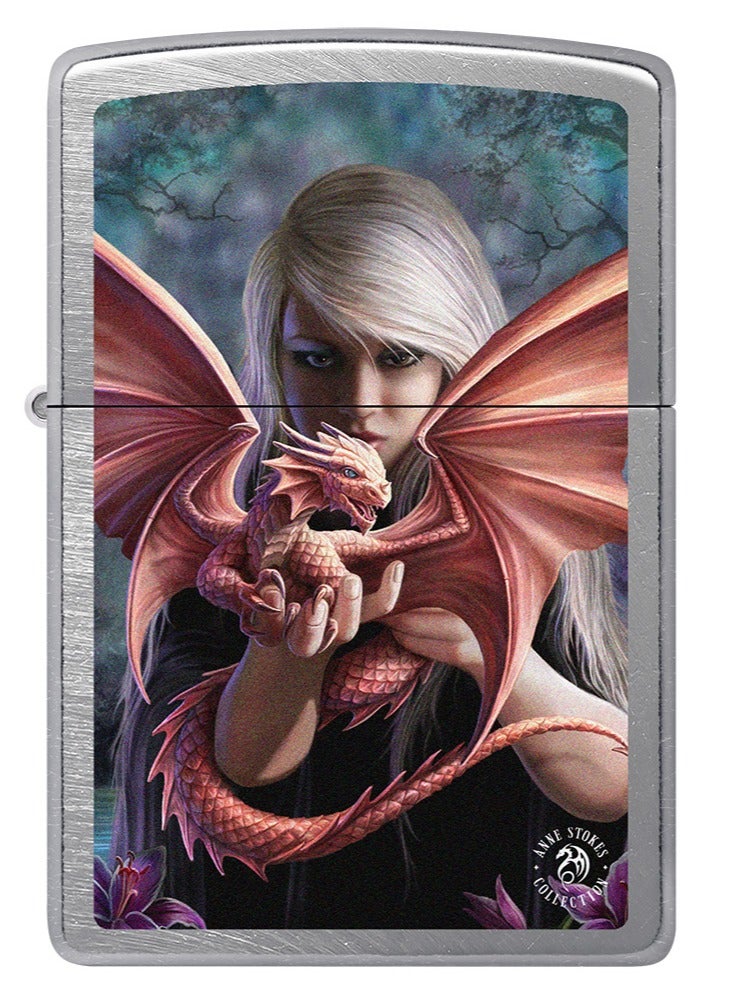 Zippo سي017426 24647 مجموعة آن ستوكز ولاعة مقاومة للرياح من الكروم - Image 2