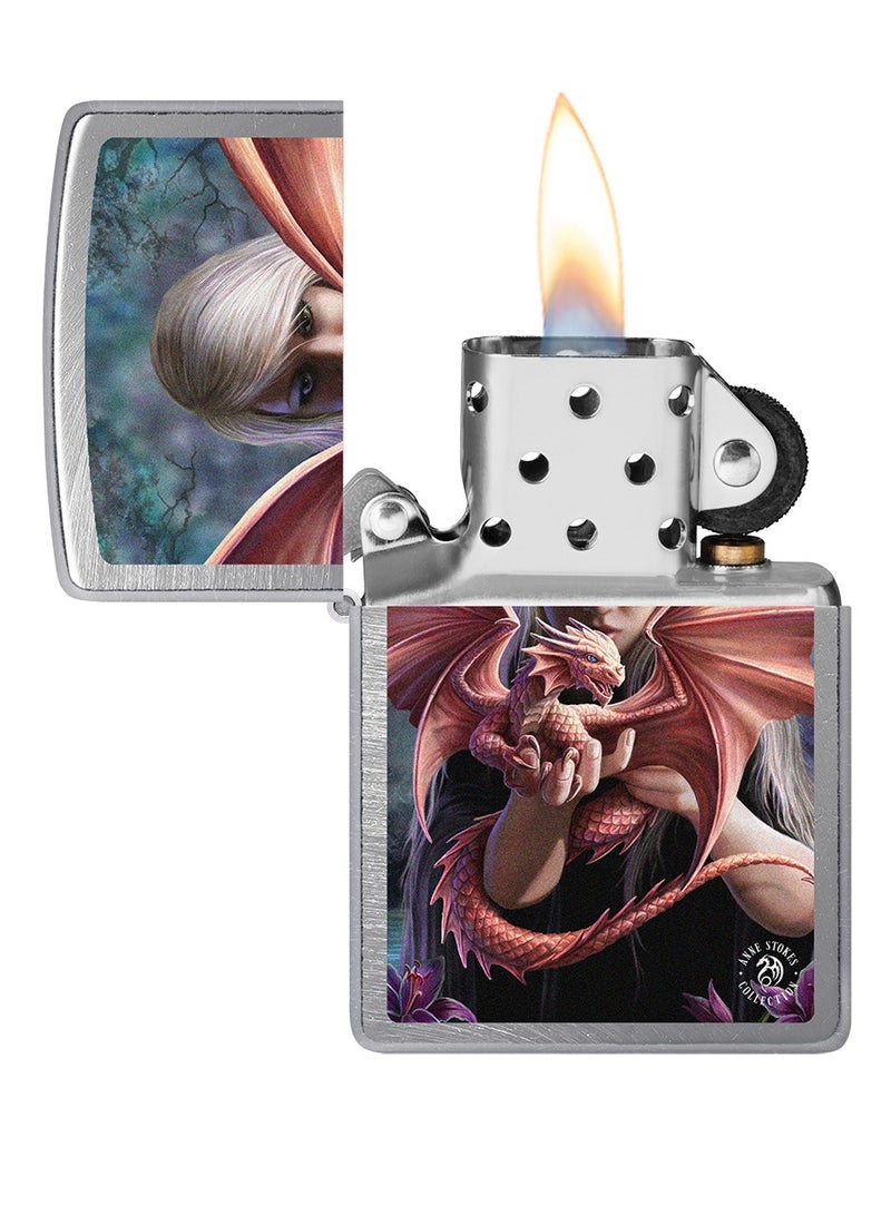 Zippo سي017426 24647 مجموعة آن ستوكز ولاعة مقاومة للرياح من الكروم - Image 3