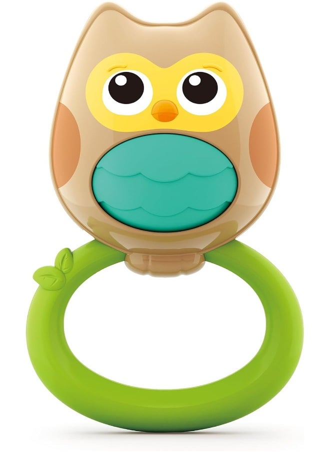 HOLA Owl Orchestra Rattle Baby Teether Activity Toy, Teething Relief, Easy To Grasp, Fine Motor Skills, Bright Colors, Sensory Toys, Baby Toys, Baby Teether, Baby Rattle, Animal Rattle 3M+  - Image 1