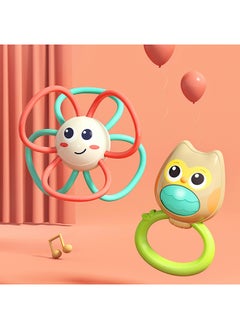 HOLA Hola Owl Orchestra Rattle Baby Teether Activity Toy, Teething Relief, Easy to Grasp, Fine Motor Skills, Bright Colors, Sensory Toys, Baby Toys, Baby Teether, Baby Rattle, Animal Rattle 3M+  - Image 4