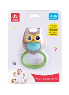 HOLA Hola Owl Orchestra Rattle Baby Teether Activity Toy, Teething Relief, Easy to Grasp, Fine Motor Skills, Bright Colors, Sensory Toys, Baby Toys, Baby Teether, Baby Rattle, Animal Rattle 3M+  - Image 5