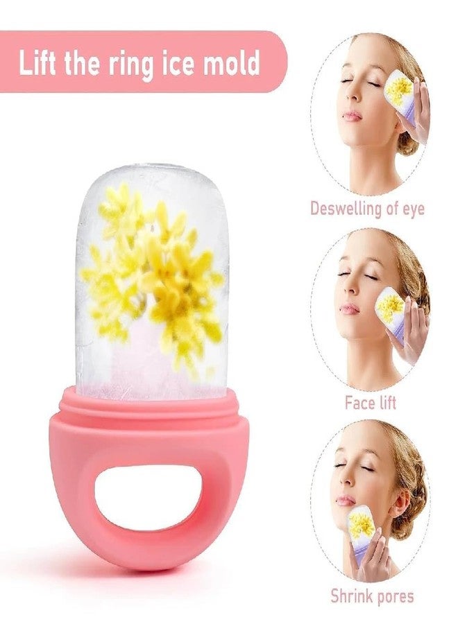 Prostuff.in أداة تدليك الوجه بالثلج من السيليكون من Prostuff.in® مع فرشاة مزدوجة الجوانب - قالب ثلج للوجه قابل لإعادة الاستخدام لتفتيح البشرة، وتخفيف الانتفاخ، وتضييق المسام - هدية مثالية للعناية بالبشرة للنساء والفتيات، قطعة واحدة (متعددة الألوان) - Image 2