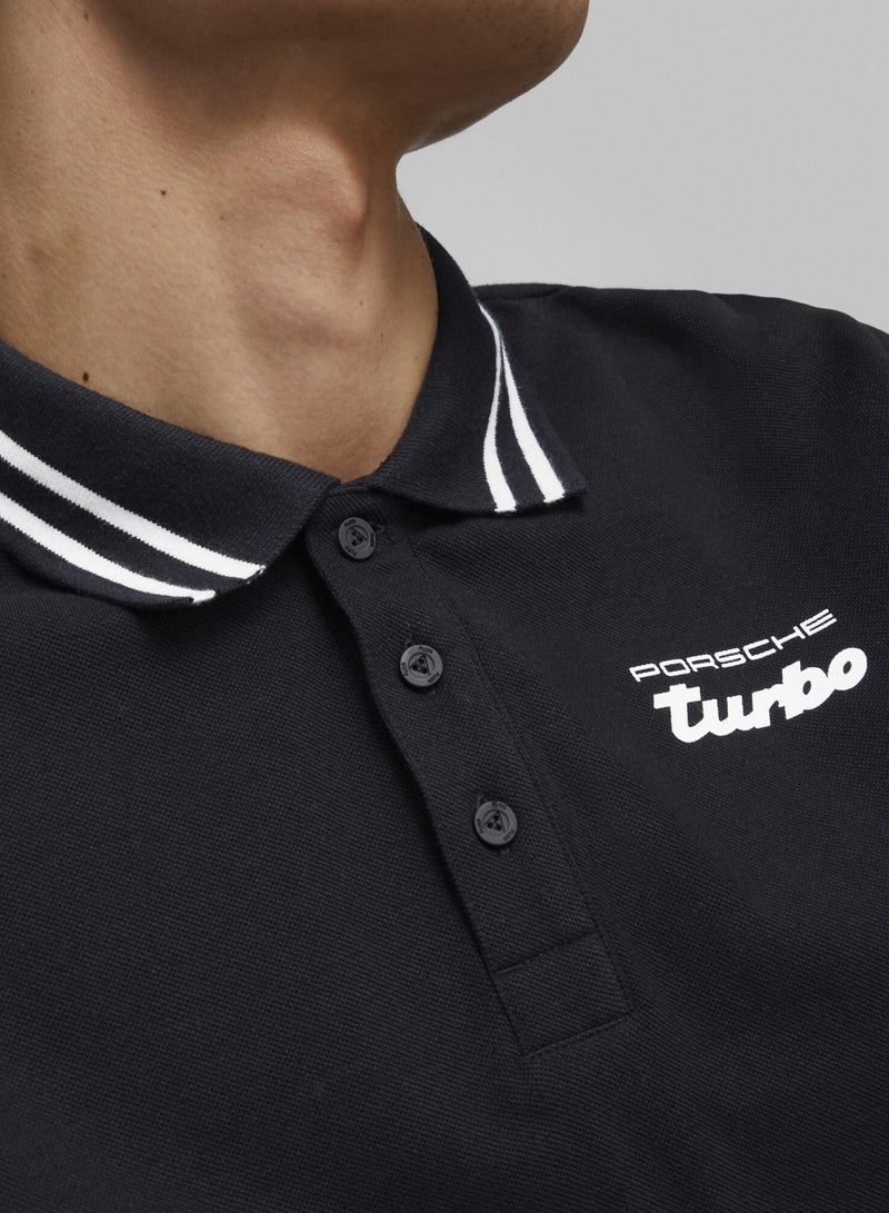 PUMA Porsche Legacy Mens Black Polo Shirt - Image 4