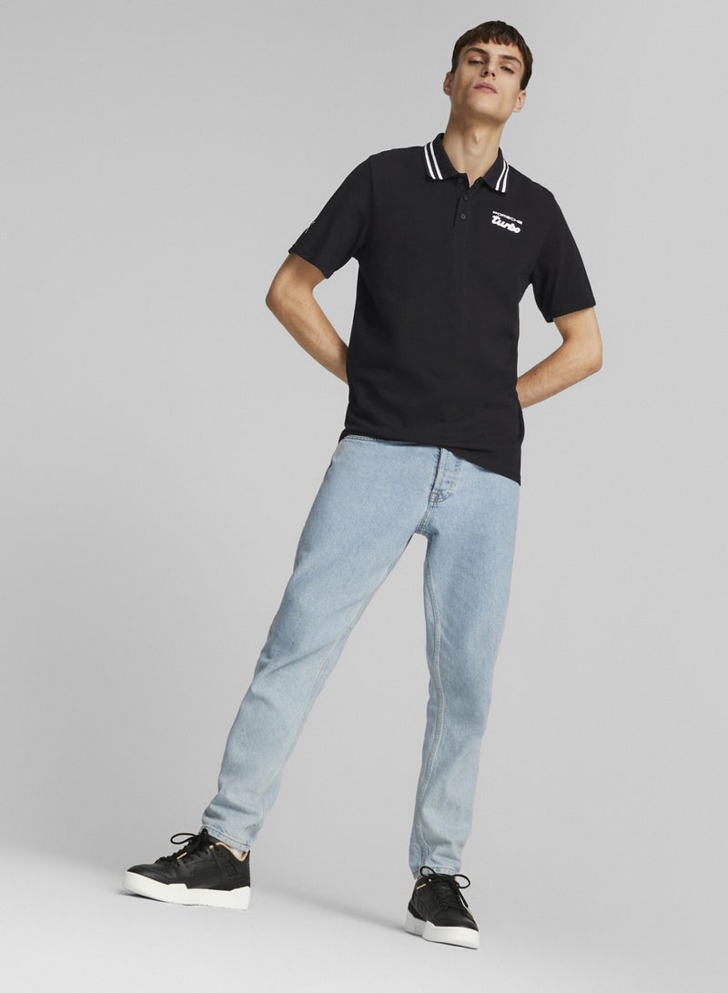 PUMA Porsche Legacy Mens Black Polo Shirt - Image 2
