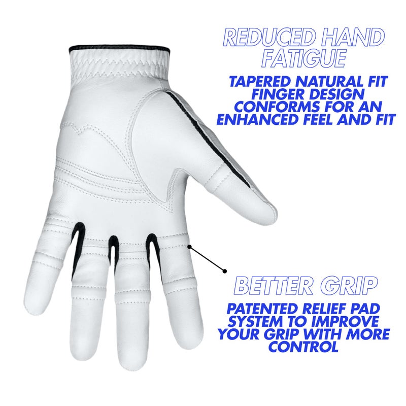 Bionic Men's StableGrip 2.0 Golf Glove, White, Left Hand, Large - Image 4