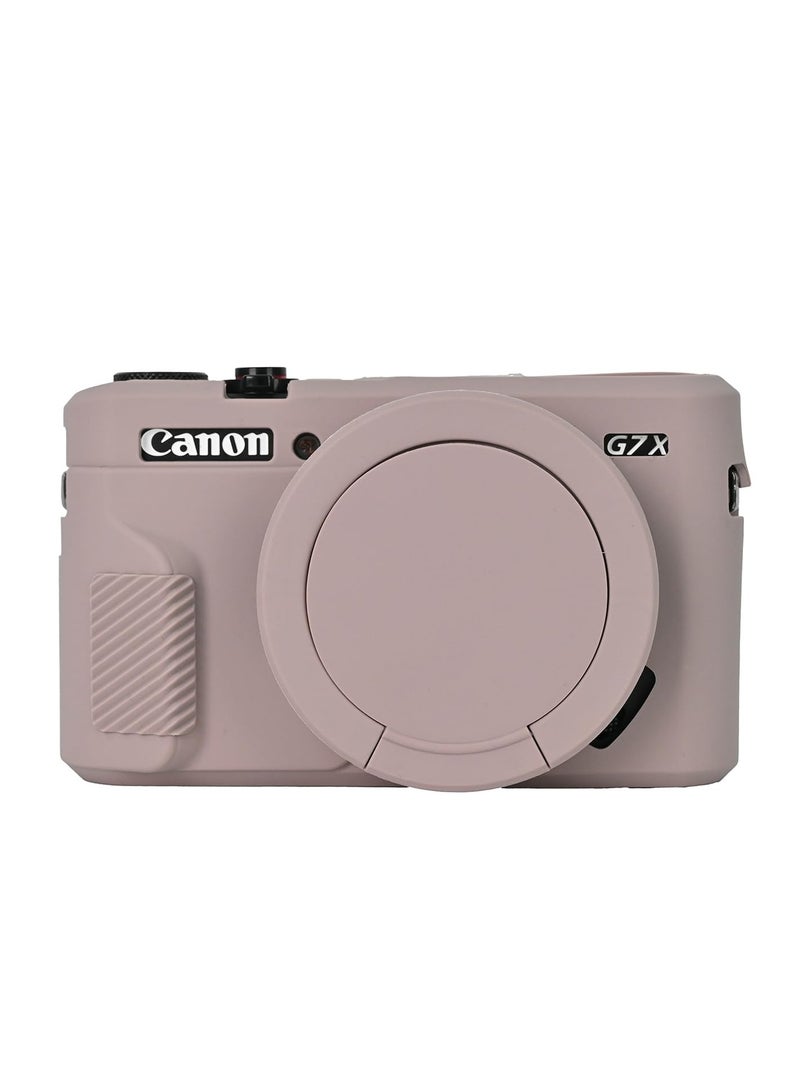 كانون PowerShot G7X مارك الثاني كاميرا رقمية سيليكون حالة واقية / كانون PowerShot G7 X مارك الثاني SLR الكاميرا مع غطاء العدسة القابلة للإزالة لينة سيليكون حالة واقية ( رمادي فاتح ) - Image 1