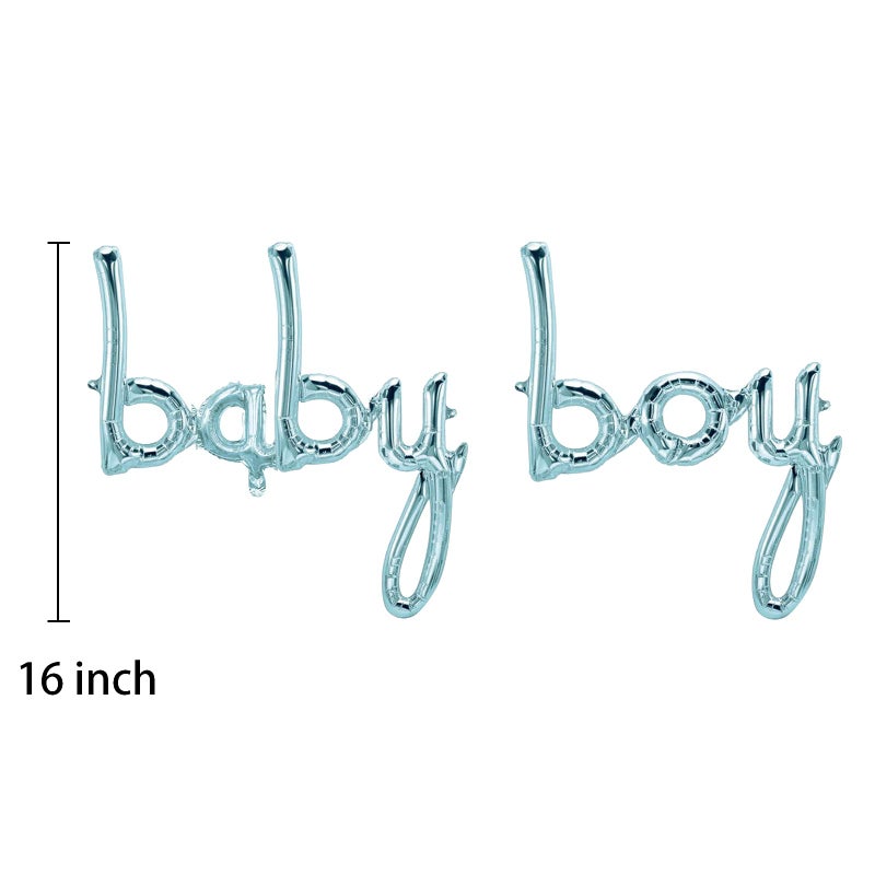 Tellpet Baby Boy Balloons, Blue Baby Boy Letter Balloon Baby Shower Decorations - Image 3