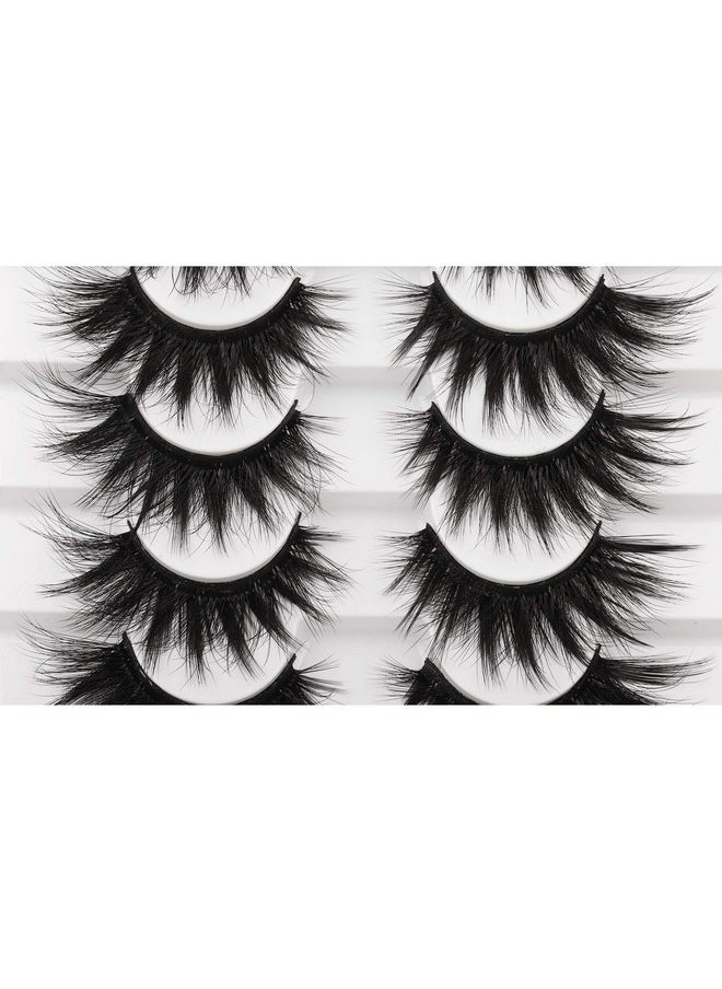 FANXITON False Eyelashes Fluffy Mink Lashes 20Mm Long False Lashes 9D Cateye Volume Faux Mink Lashes Pack 8 Pairs By Fanxiton  - Image 3