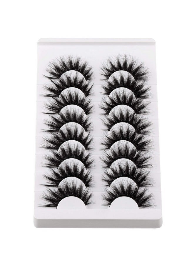 FANXITON - False Eyelashes Fluffy Mink Lashes 20Mm Long False Lashes 9D Cateye Volume Faux Mink Lashes Pack 8 Pairs By Fanxiton - Image 1