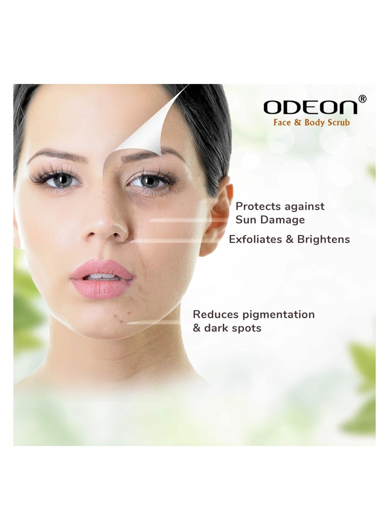 ODEON Strawberry and Aloe Vera Scrub (300ml) Scrub for a Smoother Complexion Tan Removal Bathing Scrub with Goodness of Real Strawberries and Aloe Vera's Calming Properties - Image 2