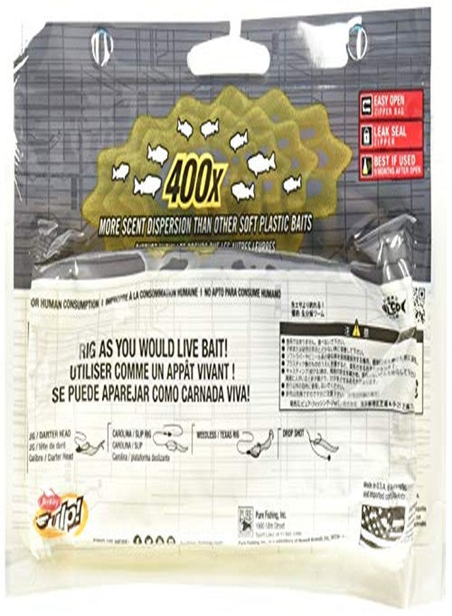 Berkley Gulp! Ghost Shrimp Chartreuse Belly, 3-Inch - Image 2