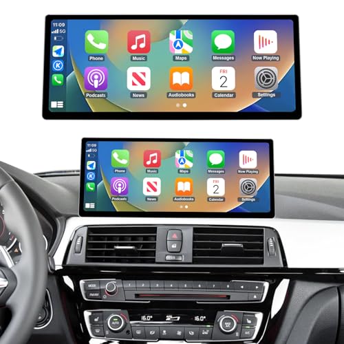 NINETOM 2026 Upgraded 12.3" Ultra-Narrow Touchscreen Wireless CarPlay Android Auto Receiver Compatible with BMW 3/4 Series F30/F31/F32/F33/F34/F36 (2017–2019), for EVO System - Image 1