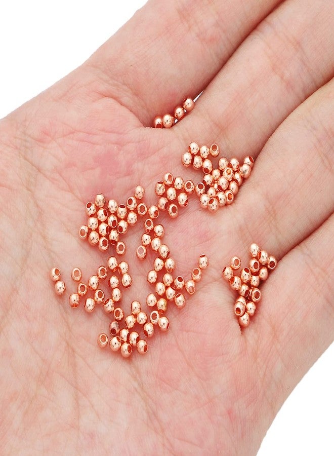 BEADIA Rose Gold Plated Round Spacer Beads 2.5mm 500pcs for Jewelry Making Findings Non Tarnish - Image 3