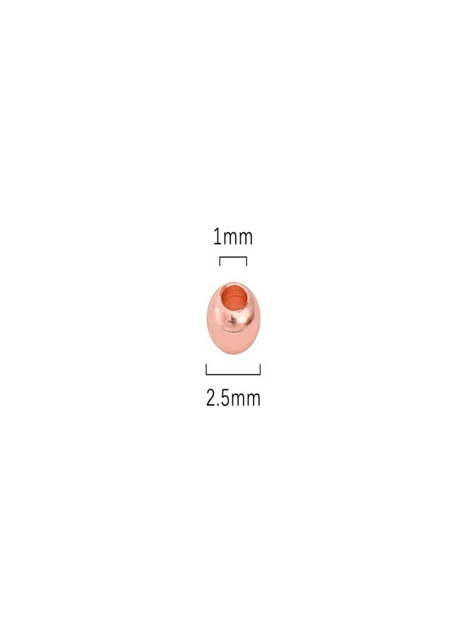 BEADIA Rose Gold Plated Round Spacer Beads 2.5mm 500pcs for Jewelry Making Findings Non Tarnish - Image 2