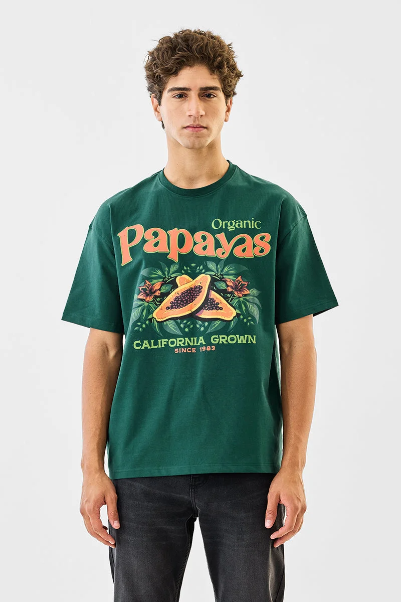 Snitch  Papayas 100% Cotton Oversized T-Shirt for Men | Best Price UAE