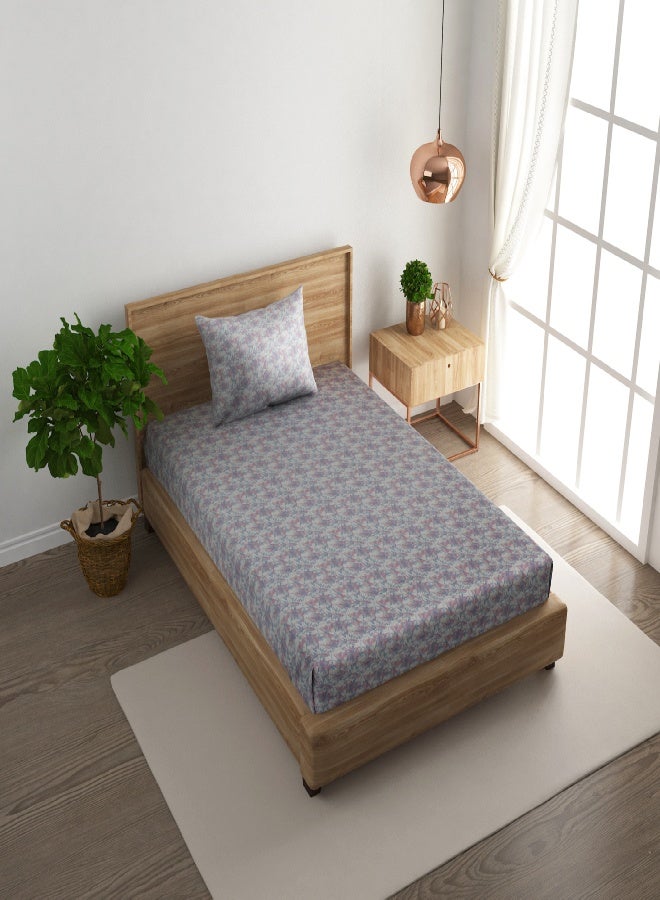 RISHAHOME 2-Piece Single Cotton Bedsheet Set 180 TC – Soft, Breathable 100% Cotton with 1 pillow case - Image 1