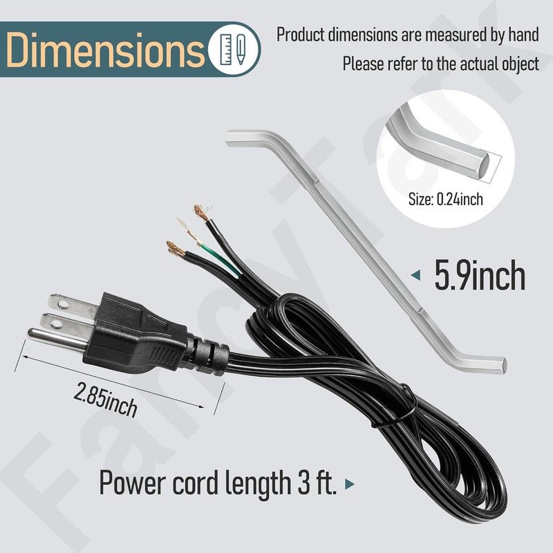 FancyTark 3 Foot CRD-00 Garbage Disposal Power Cord Compatible with InSinkErator, Badger, CoverControlPlus, Essential, Septic Assist Garbage Disposal Model - Image 2