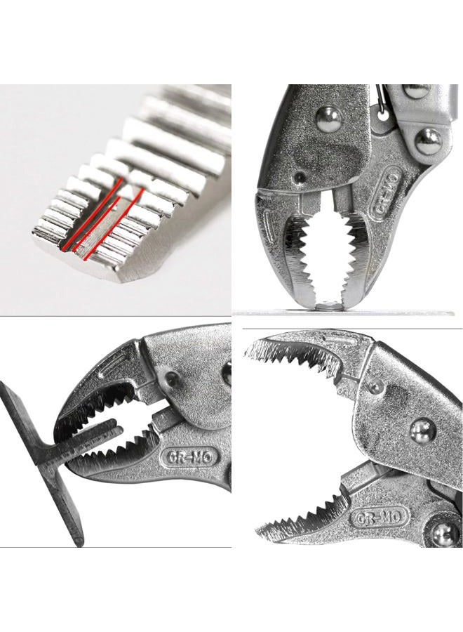 VAMPLIERS 7.5" Vise Grip Heavy Duty Locking Pliers with Screw Extractor Curved Jaws. Professional Grade. Secure Hold, Quick Release. Grip & Remove Stripped/Stuck Screws in seconds. - Image 2
