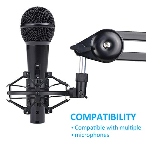 SUNMON Mic Shock Mount Holder for Diameter 28mm-31mm Dynamic Microphone to Reduces Vibration and Shock Noise, Suitable for AT2005-USB, XM1800S, E835 Mic - Image 2