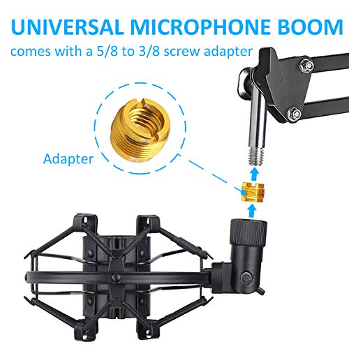 SUNMON Mic Shock Mount Holder for Diameter 28mm-31mm Dynamic Microphone to Reduces Vibration and Shock Noise, Suitable for AT2005-USB, XM1800S, E835 Mic - Image 5